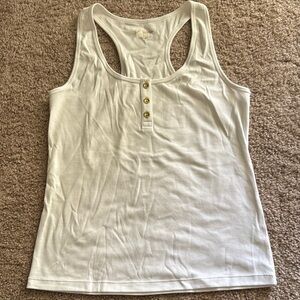 Lilly Pulitzer White Buttoned Tank Top